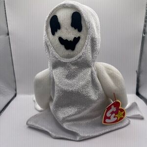 Vintage Ty “Sheets” the Ghost Stuffed Animal - White and Black